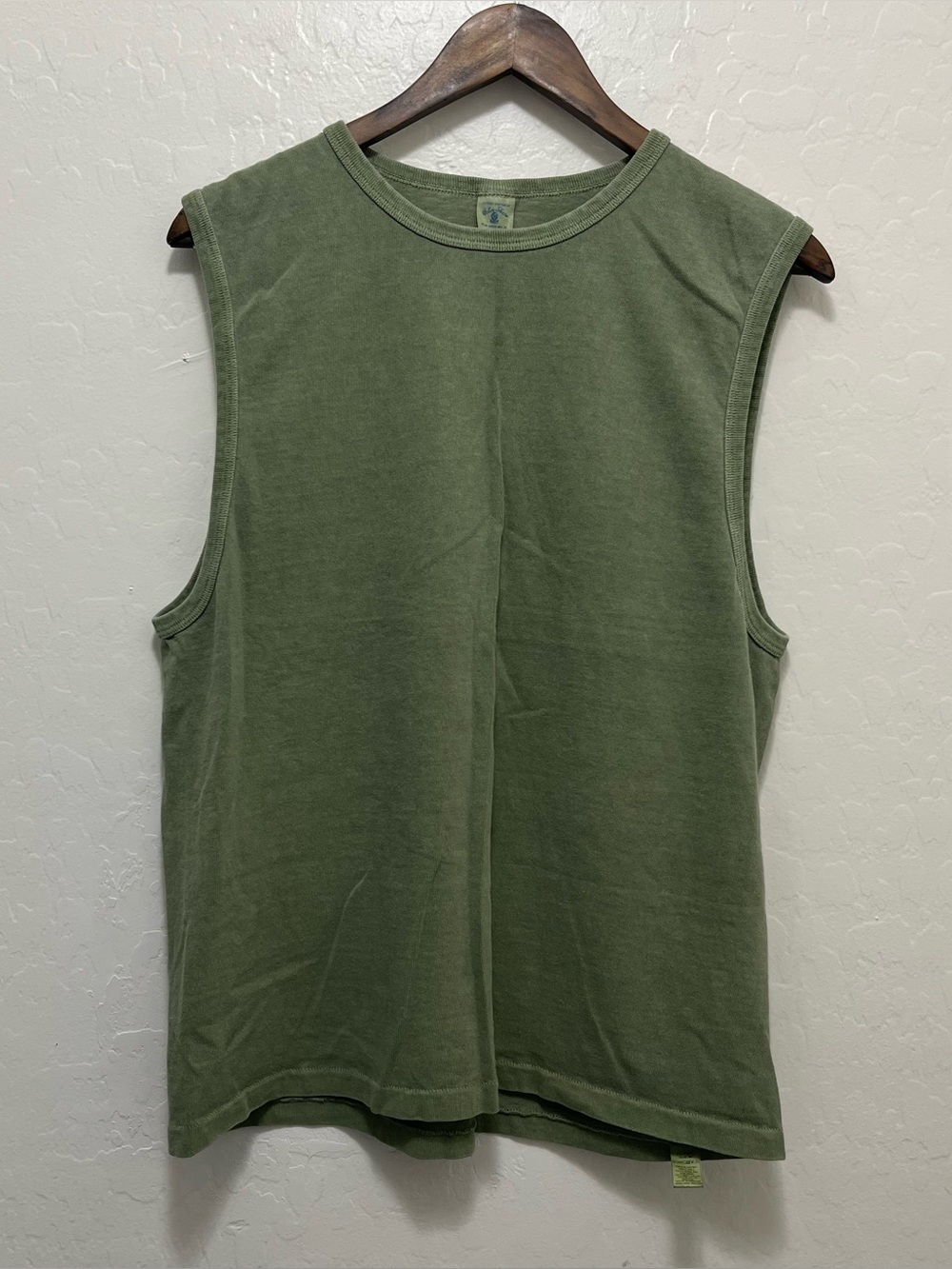 Velva Sheen Single Stitch Muscle Shirt Medium Green Japanese Reproduction